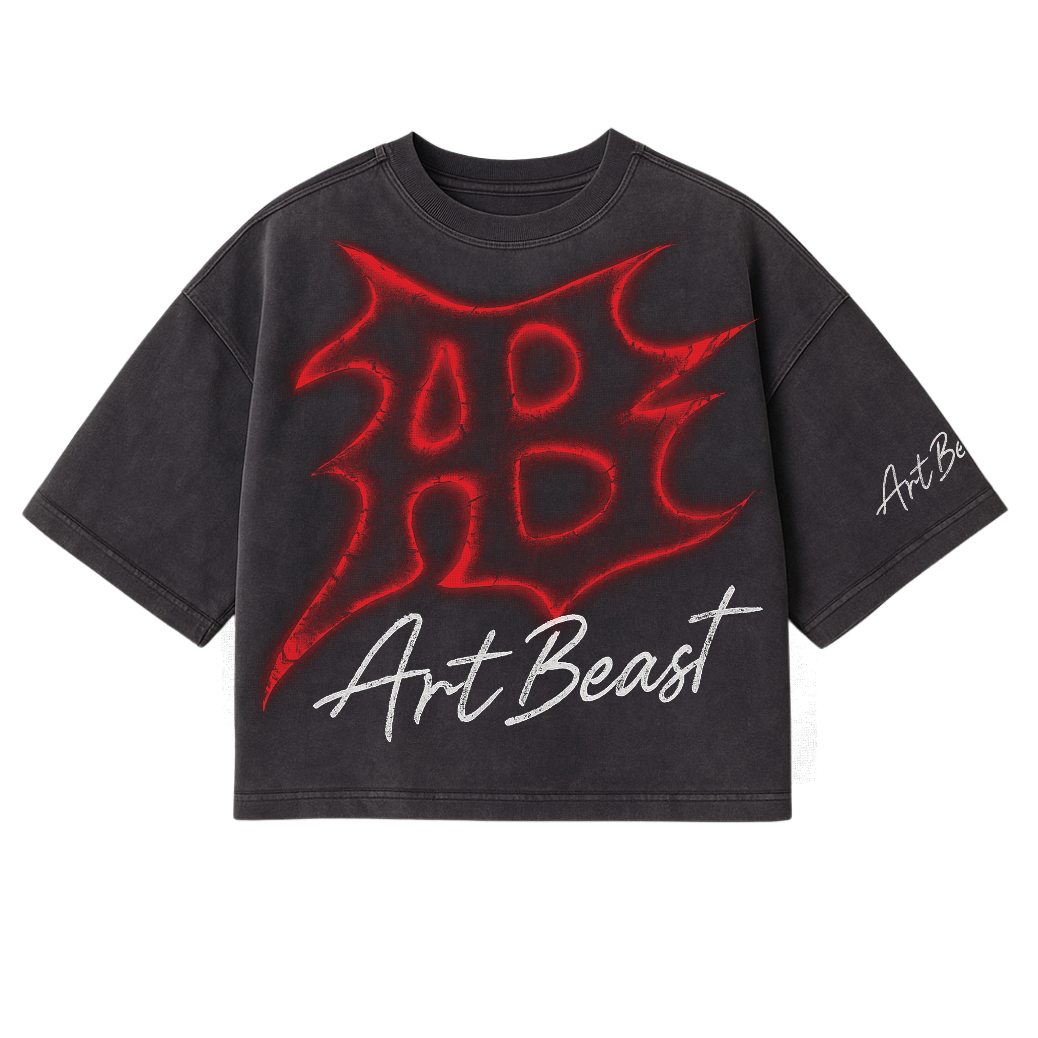 ARTBEAST - AB - BOXY CROP TEE