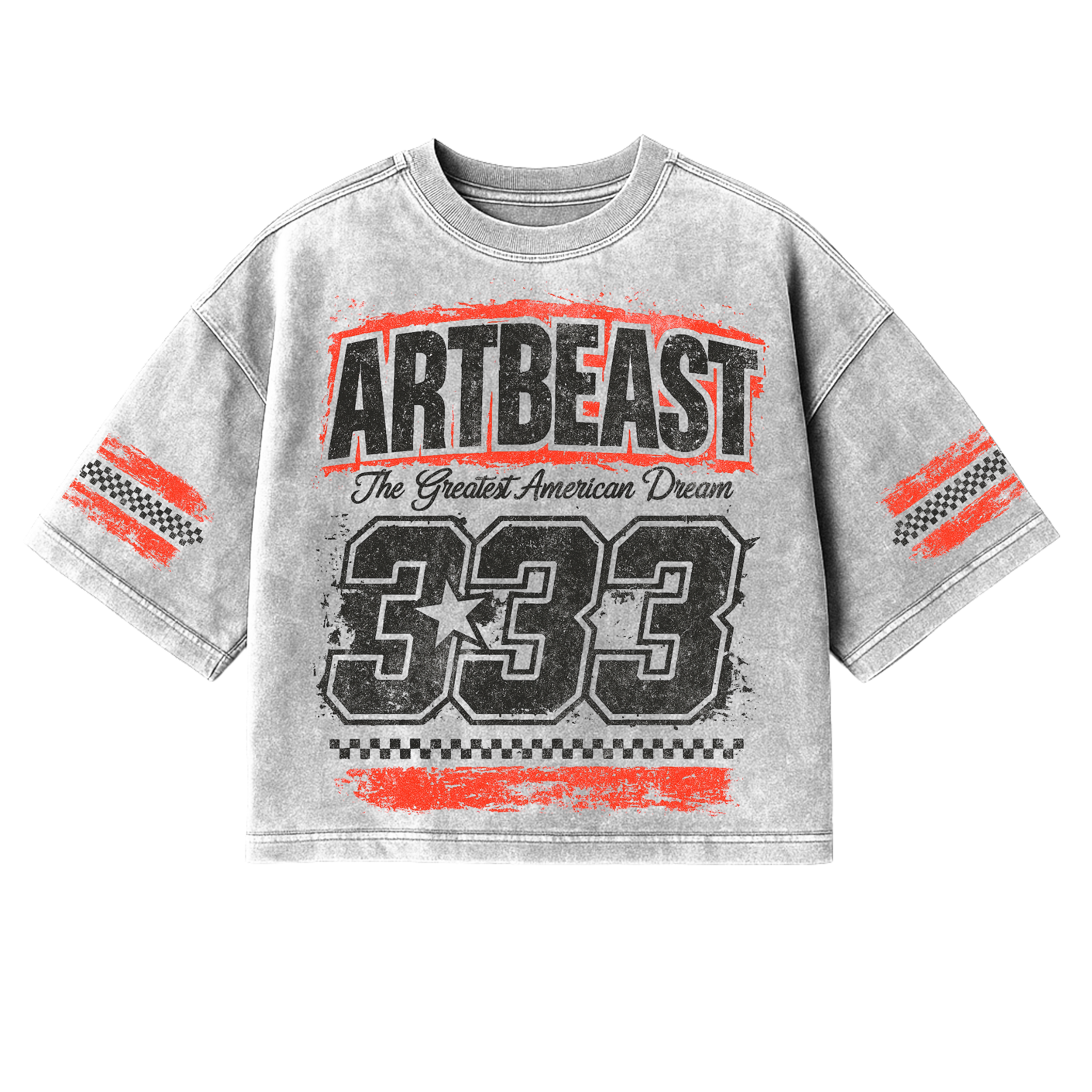 ARTBEAST - Greatest American Dream - Mineral Wash BOXY CROP TEE